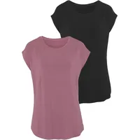 LASCANA Longshirt »mit stark gerundetem Saum«, (2er-Pack), aus weichem