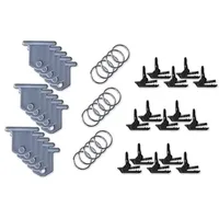 RDX Klipp-Befestigungsset für Markisen-Kederleisten 15 Clips Schwarz