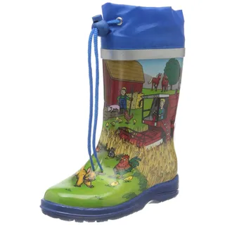 Beck Jungen Boerderij Gummistiefel, Mehrfarbig, 35 EU