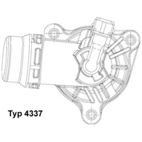 BorgWarner (Wahler) (WAHLER) Thermostat mit Dichtung 4337.105D für BMW