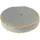 Homescapes Bodenkissen rund 43 x 7 cm Grau, Gelb