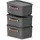 Rotho Maloja Aufbewahrungsbox 39,5 x 23,5 x 17,7 cm 3-tlg. schwarz