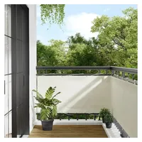 vidaXL Balkon-Sichtschutz Creme 75x1000 cm 100 % Polyester-Oxford