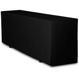 TexDeko Biertischhusse Premium Schwarz 220 x 50 cm