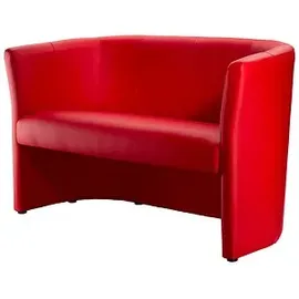 NOWY STYL 2-Sitzer Sofa Club Duo rot Kunstleder, 1 St.