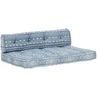 VidaXL Palettensofa-Auflage Indigo Stoff Patchwork