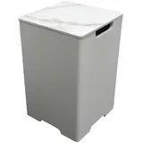 ELEMENTI Abdeckung für Gasflasche Keramik-Optik 40,3 x 40,3 x 63 cm Weiß