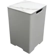 ELEMENTI Abdeckung für Gasflasche Keramik-Optik 40,3 x 40,3 x 63 cm Weiß