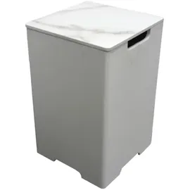 ELEMENTI Abdeckung für Gasflasche Keramik-Optik 40,3 x 40,3 x 63 cm Weiß