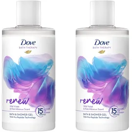 Dove Renew Wild Violet & Pink Hibiscus Scent Bath & Shower Gel (400ml)