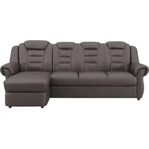 Home Affaire Ecksofa HOME AFFAIRE "Boston L-Form", braun (mud), B:262cm H:102cm T:165cm, 64% Polyurethan, 25% Polyester, 11% Baumwolle, Sofas, Ecksofa, mit hoher Rückenlehne, wahlweise mit Bettfunktion
