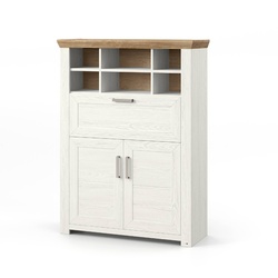 set one by Musterring Highboard York Dekor Pino-Aurelio / Eiche Artisan