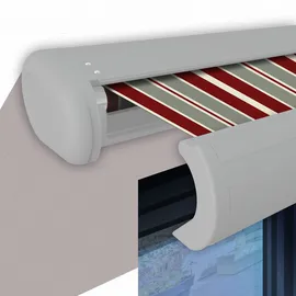 Eclipse Kassettenmarkise 200 x 150 cm grau-weiß