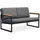 konsimo® TRIBO Loungesofa grau/schwarz