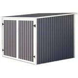 Hattoro Fahrradgarage Bicycle Fahrradhaus Fahrradbox Bike Box 5,6m3 Metall Dunkelgrau