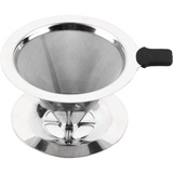 Otufan Edelstahl Kaffeefilter, 3,94 X 2,36 Zoll, Wiederverwendbarer Kaffeefilter Mit Ständer, Wiederverwendbarer Kaffeefilter Zum Übergießen von Kaffee Für Das Home-Office-Café