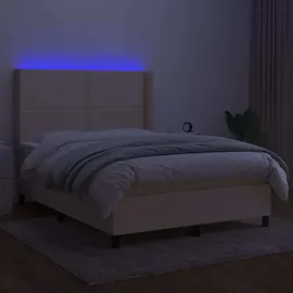 vidaXL Boxspringbett 140 x 200 cm Beige