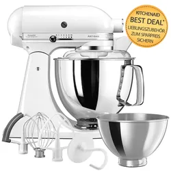 KitchenAid Artisan Küchenmaschine 4,8L 5KSM175 Weiß Zubehöraktion*