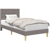 vidaXL Bettrahmen 90 x 200 cm Taupe