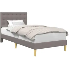 vidaXL Bettrahmen 90 x 200 cm Taupe