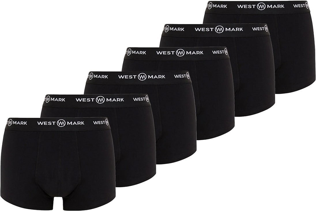 Westmark London, Herren, Unterhosen, 6er Pack Oscar Retro Short / Pant, Schwarz, (XL, 6er Pack)