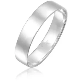 Elli Ringe - Ring Bandring Trauring Basic 585 Weißgold - Gr. 54 MM - in Weiß - für Damen