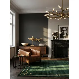 KADIMA DESIGN Dekofigur Hai Aluminium 70 cm mit Sockel, Design Metall in Gold 70x27x49 cm
