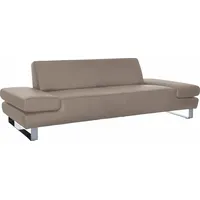 3-Sitzer W.SCHILLIG "taboo", braun (stone z59), B:232cm H:76cm T:91cm, Flachgewebe S22 (100% Polyester);Stoff S37 (100% Polyester): Luxus-Microfaser in Lederoptik;Longlife Xtra-Leder Z59: Glattleder mit modischer Prägung. Hautstärke 0, 9 - 1, 1 mm;Longlife Xtra-Leder Z69: Das feinnarbige, gedeckte Softleder Z69 besticht durch seine außergewöhnliche Weichheit im trendigen »Vintage-Look«, Hautstärke 0, 9 - 1, 1 mm, Sofas, mit Normaltiefe, inklusive Armlehnenverstellung