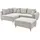 ed exciting design Ecksofa mit Hocker & 3 Zierkissen