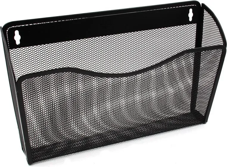 Senhoglb Wand-Dateihalter aus Metallgitter, A4, Querformat, 1 Fach, Schwarz, Neujahrs-Aktion, Top Geschenktipps
