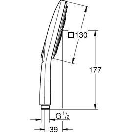 Grohe Rainshower SmartActive Cube Handbrause 3 Strahlarten, 26582000