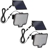 Oktaplex lighting Oktaplex 2er Set Ede Solar Außenstrahler mit Bewegungsmelder Außen Warmweiß