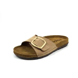 ROHDE Damen Pantolette Leder Klettverschluss Memoryfußbett Rodigo-D 5875, Größe:42 EU,