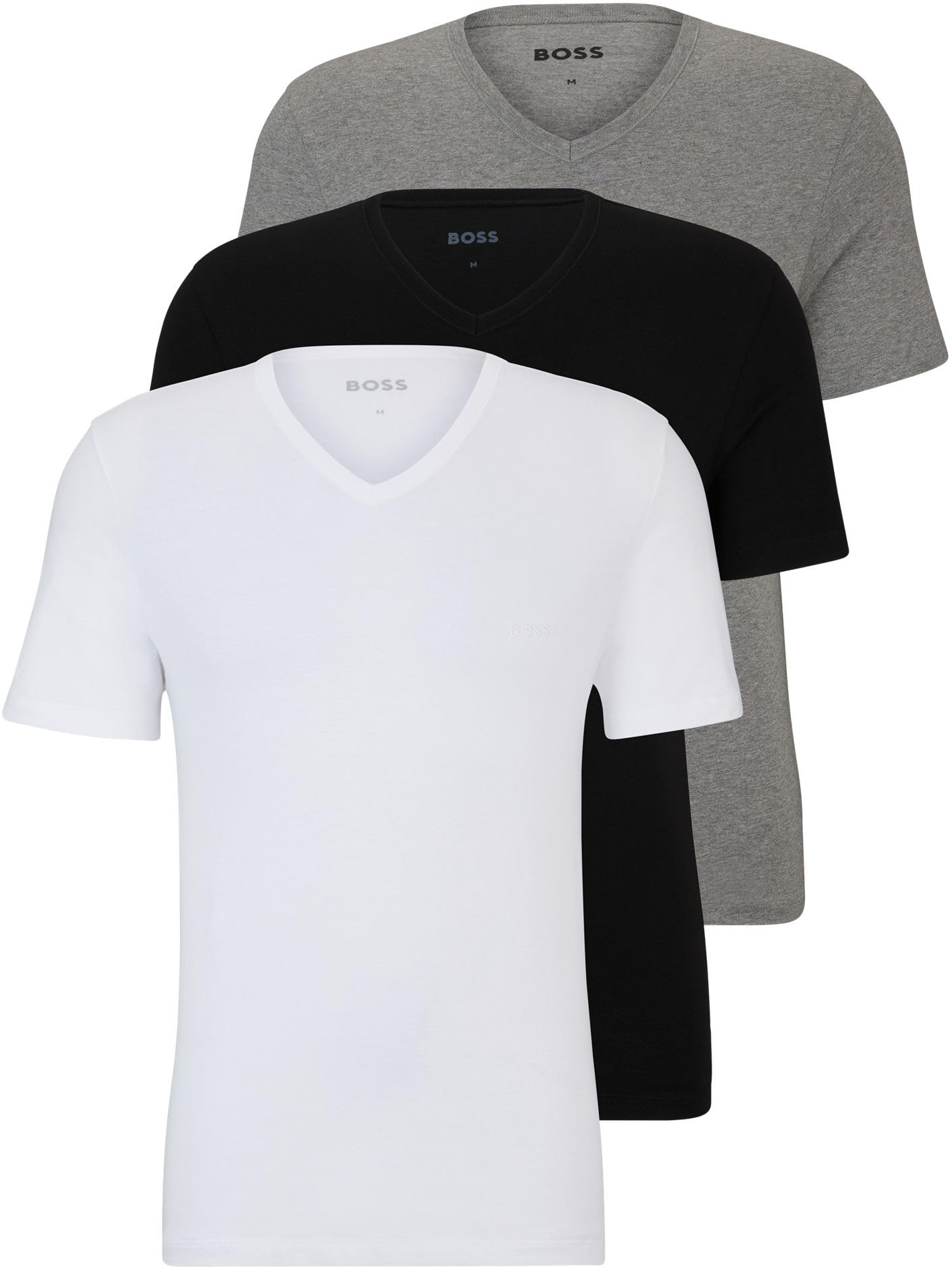 BOSS Hugo Herren T-Shirt Vn 3p Co T-Shirt, Assorted-Pre-Pack, M