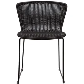 Woood Wings Gartenstuhl 55 x 54 x 77,5 cm schwarz 2er Set