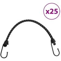 VidaXL Gummiseile Reflektierend mit Haken 25 Stk. 46 cm
