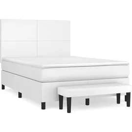 vidaXL Boxspringbett 140 x 200 cm Weiß