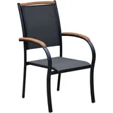 Merxx Siena Gartensessel 2er Set 2 x 58 x 60 x 84 cm grau