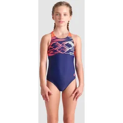 Badeanzug Mädchen arena Pastime - Navy-calypso Coral - 140