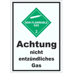 HB-Druck Aufkleber nicht entzündliches Gas non-flammable A1 (594x841mm)