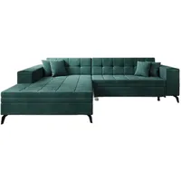 Luxusbetten24 Schlafsofa Designer Sofa Frida, mit Schlaffunktion grün