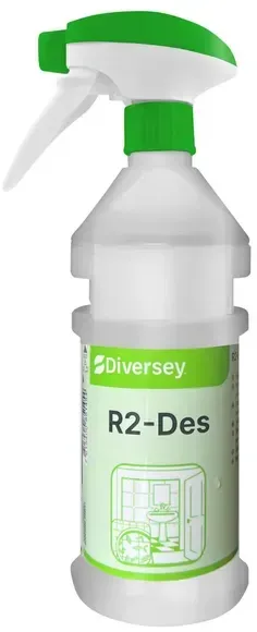 Sprühflasche Diversey RoomCare R2 Des Leerflasche 300 ml Robuste Nachfüllflasche, passend für Divermite System
