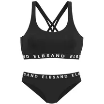 ELBSAND Bustier-Bikini Damen Schwarz 38 Cup C/D