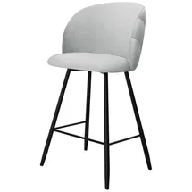 Mirjan24 Barhocker, Hellgrau, Textil, 1-Sitzer, 51x105x51 cm, Esszimmer, Barmöbel, Barhocker