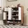 stilvora Schuhschrank 90 x 99 x 35 cm Weiß/Natur mit 3 Fächern, 1 Schublade