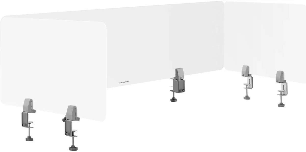 Fromm & Starck Schreibtischtrennwand - 3er-Set mit 2 Größen: 1.500 x 400 mm, 750 x 400 mm