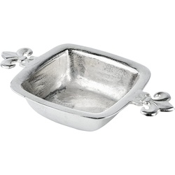MichaelNoll Dekoschale Schale Lilie Dekoteller Deko Aluminium Silber – Moderne Dekoschale aus Metall – Tischdeko Hochzeit 45 / 52 cm 52 cm x 9 cm x 30 cm
