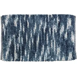 Wenko Badteppich Urdu Blau 60 x 90 cm, Mit Melagne-Effekt