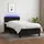 vidaXL Boxspringbett mit Matratze & LED Schwarz 100x200 cm Stoff