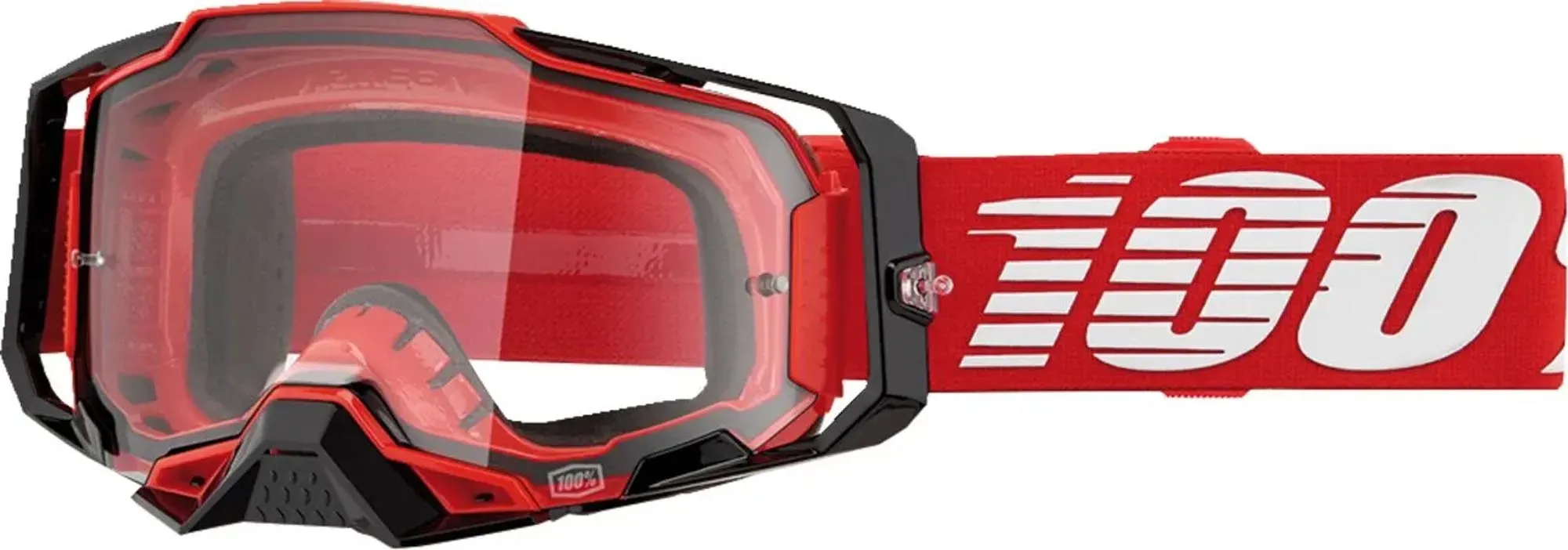 100% Armega Red Clear Motocross Brille für Männer